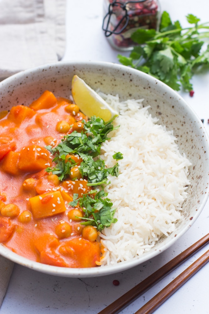 milde pompoen curry rijst gezond healthy dinner avondeten 4