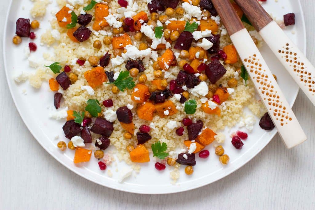 Oosterse couscous met gegrilde groenten