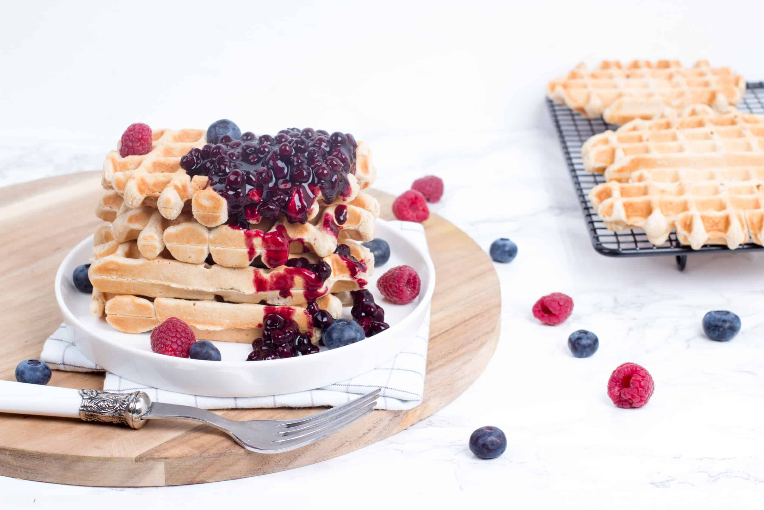 vegan wafels gezond healthy ontbijt snack