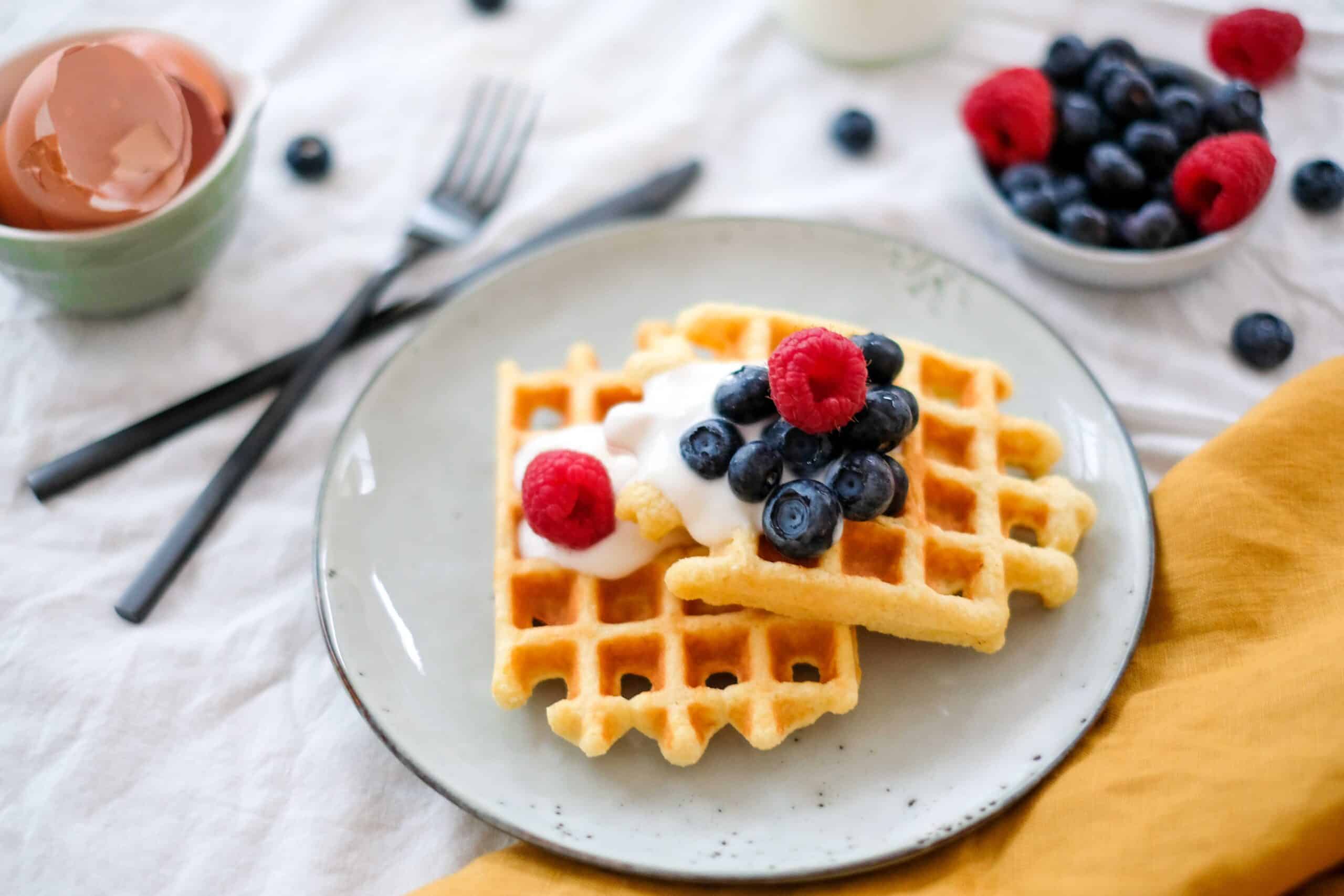 glutenvrije wafels amandelmeel suiker vrij low carb 6