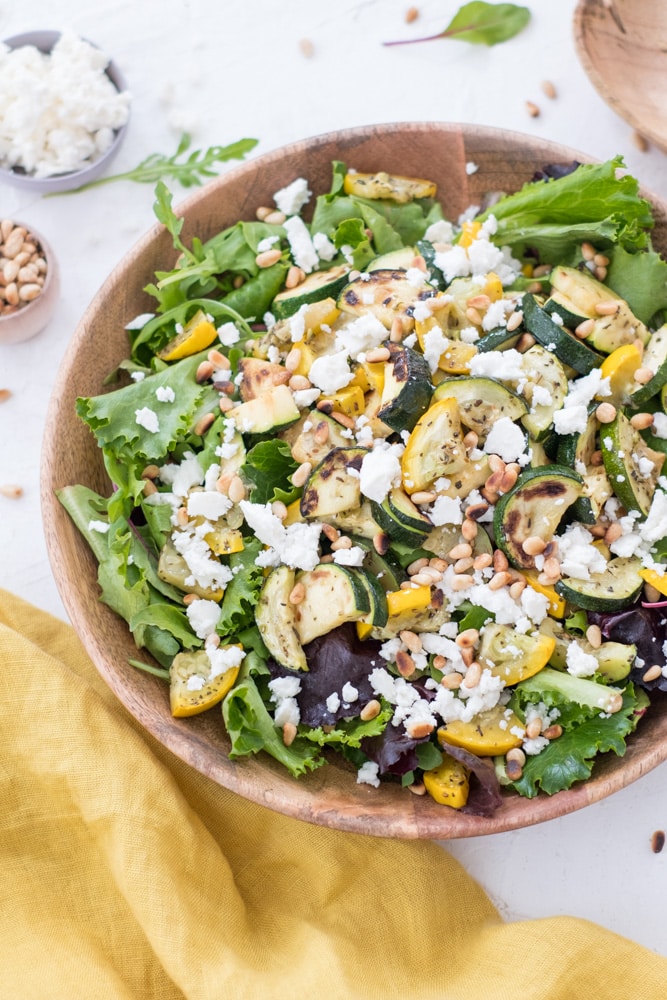 salade met gegrilde courgette