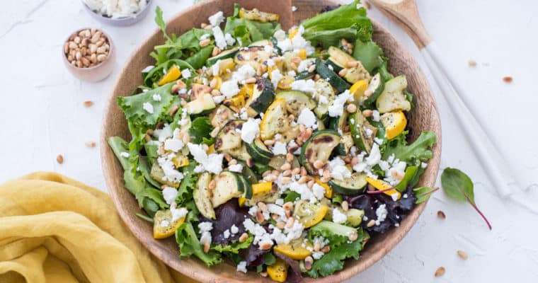 Gegrilde courgette salade
