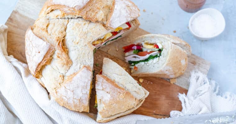 Goedgevuld vegetarisch picknick brood