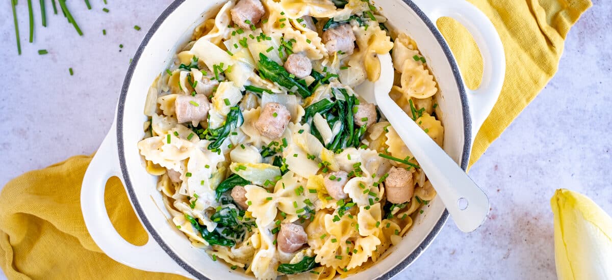 pasta met witloof