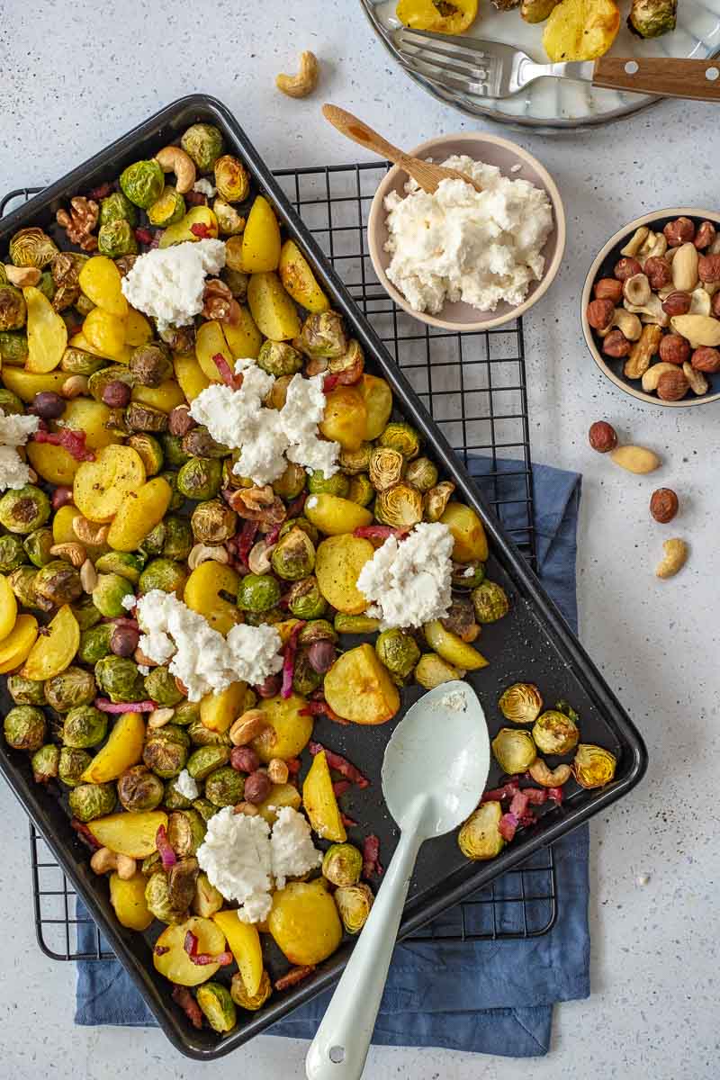 spruitjes uit de oven met spek